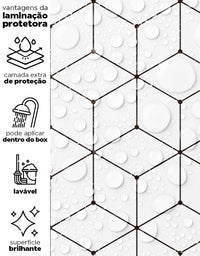 Papel de Parede Adesivo Cubos Linhas