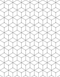 KIT DE 2 ROLOS - 1,00m x 50cm - Papel de Parede Adesivo Cubos Linhas