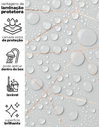 KIT DE 6 ROLOS - 2,50m x 50cm - Papel de Parede Adesivo Linhas Zara