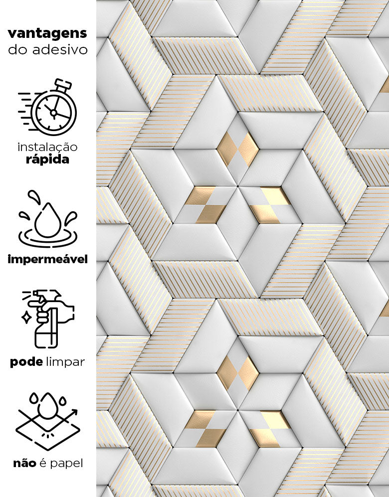 Papel de Parede Adesivo Pedras Ornamentais