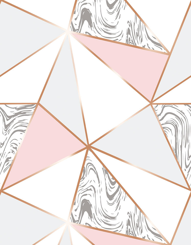 Papel de Parede Zara Mármore Rose Gold