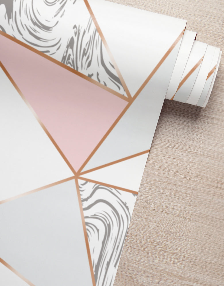 Papel de Parede Zara Mármore Rose Gold