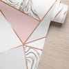 Papel de Parede Zara Mármore Rose Gold