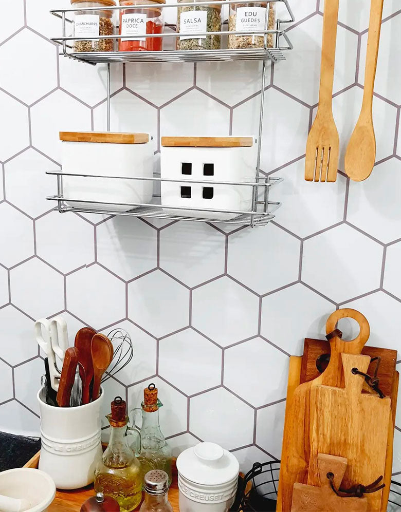 Papel de Parede Colmeia Minimalista