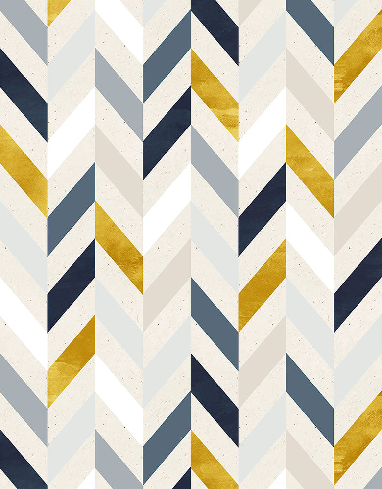 KIT DE 2 ROLOS - 3,00m x 50cm - Papel de Parede Adesivo Chevron Invertido