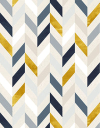 KIT DE 2 ROLOS - 3,00m x 50cm - Papel de Parede Adesivo Chevron Invertido