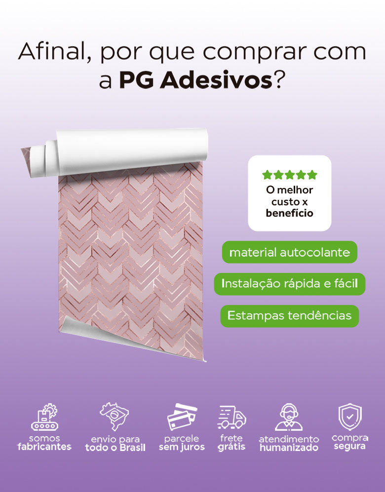Papel de Parede Adesivo Escamas Tons de Rosa
