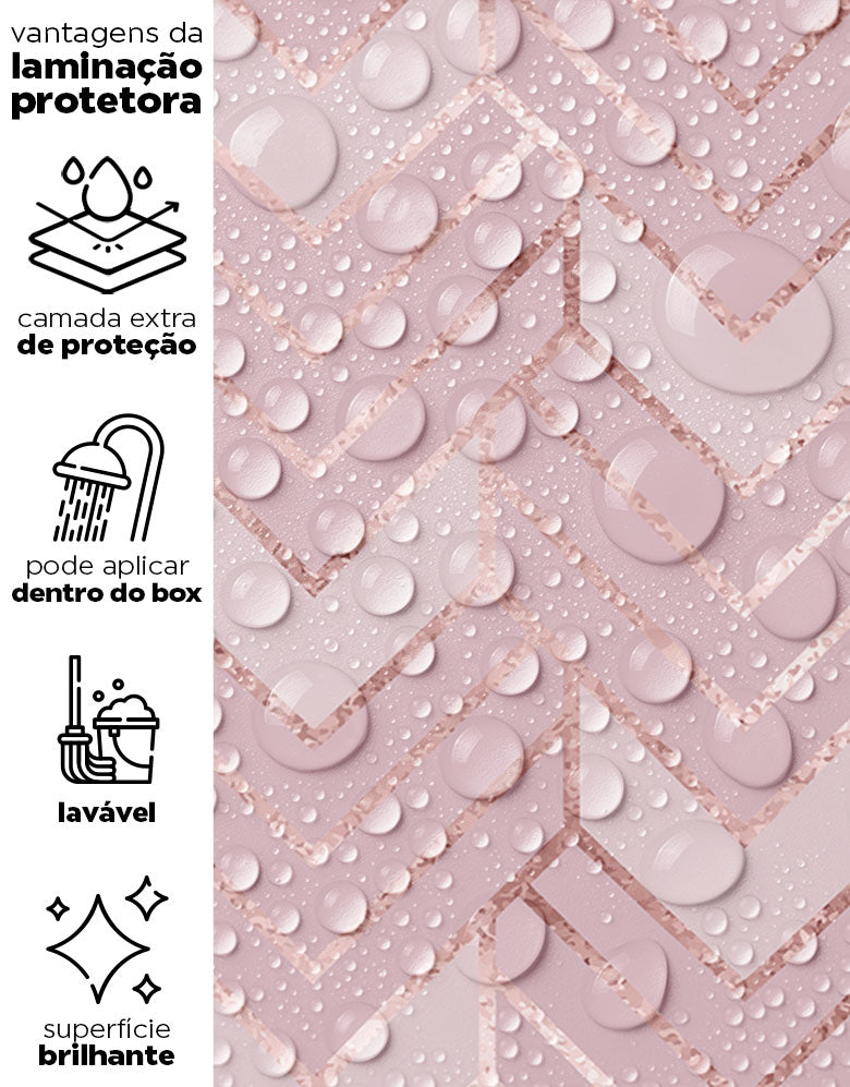 Papel de Parede Adesivo Escamas Tons de Rosa