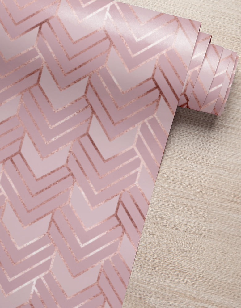 Papel de Parede Adesivo Escamas Tons de Rosa