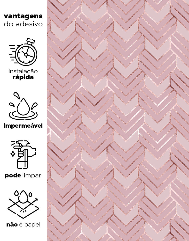 Papel de Parede Adesivo Escamas Tons de Rosa