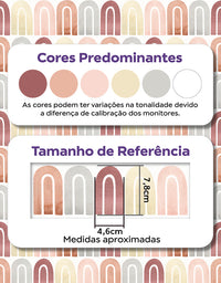 Papel de Parede Adesivo Boho Chic Arco Íris