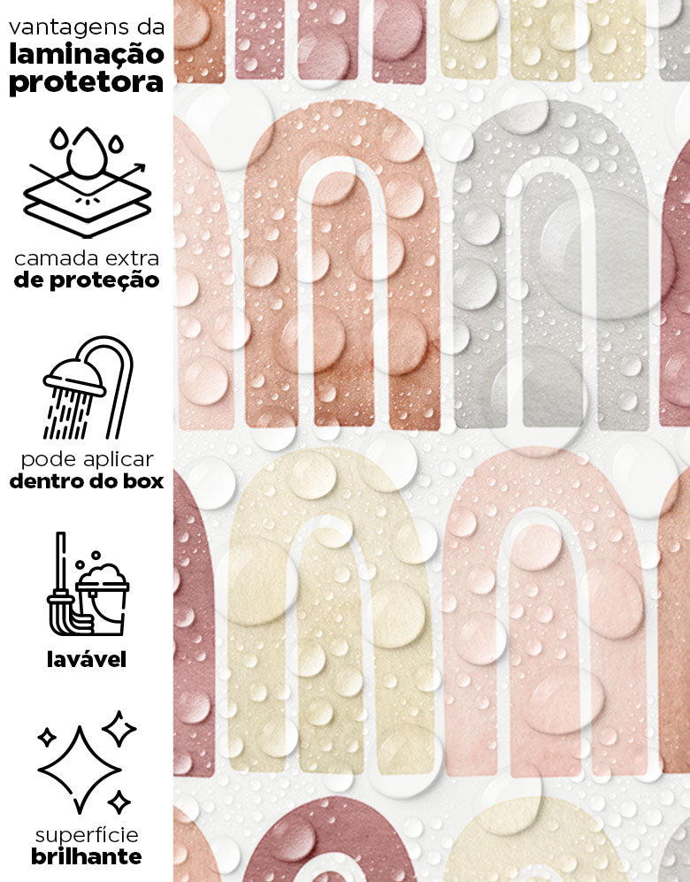 Papel de Parede Adesivo Boho Chic Arco Íris