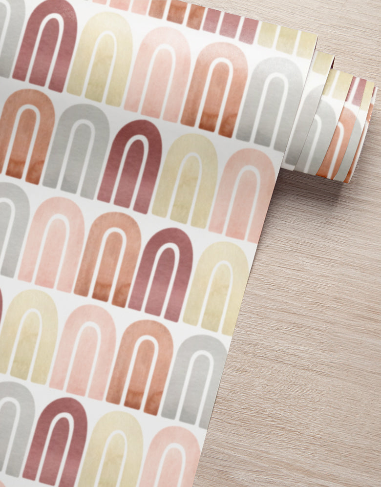 Papel de Parede Adesivo Boho Chic Arco Íris