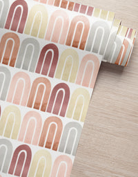 Papel de Parede Adesivo Boho Chic Arco Íris