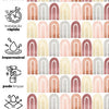Papel de Parede Adesivo Boho Chic Arco Íris
