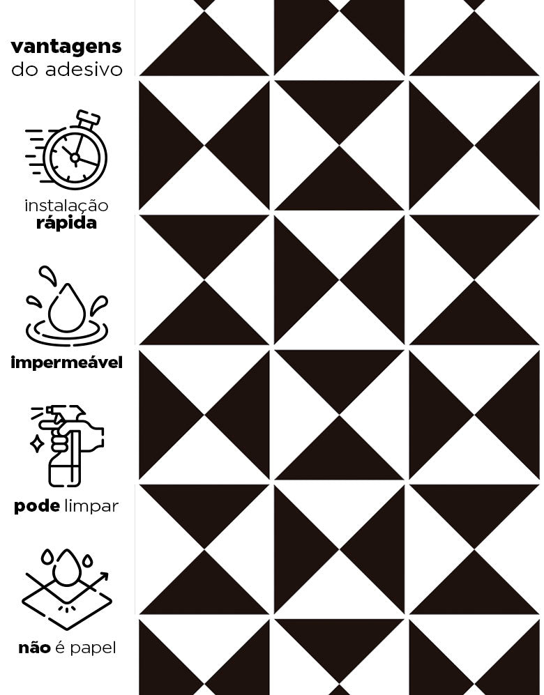 Papel de Parede Adesivo Miami Black and White