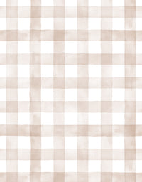 Papel de Parede Adesivo Xadrez Vichy Aquarela Nude