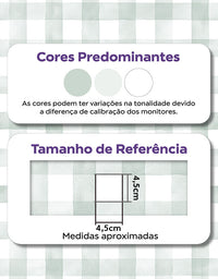 Papel de Parede Adesivo Xadrez Vichy Aquarela Verde Menta