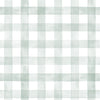 KIT DE 7 ROLOS - 3,00m x 50cm - Papel de Parede Adesivo Xadrez Vichy Aquarela Verde Menta