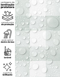 KIT DE 6 ROLOS -  3,00m x 50cm - Papel de Parede Adesivo Xadrez Vichy Aquarela Verde Menta