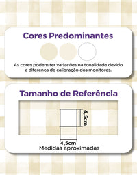 KIT DE 4 ROLOS - 1,00m x 50cm - Papel de Parede Adesivo Xadrez Vichy Aquarela Amarela