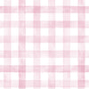 Papel de Parede Adesivo Xadrez Vichy Aquarela Rosa Ternura
