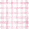 KIT DE 5 ROLOS - 1,50m x 50cm - Papel de Parede Adesivo Xadrez Vichy Aquarela Rosa Ternura