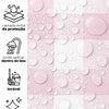 KIT DE 5 ROLOS - 1,50m x 50cm - Papel de Parede Adesivo Xadrez Vichy Aquarela Rosa Ternura