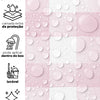KIT DE 6 ROLOS - 1,50m x 50cm - Papel de Parede Adesivo Xadrez Vichy Aquarela Rosa Ternura
