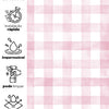 KIT DE 6 ROLOS - 1,50m x 50cm - Papel de Parede Adesivo Xadrez Vichy Aquarela Rosa Ternura