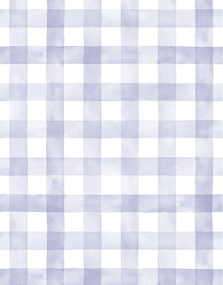 KIT DE 5 ROLOS - 1,50m x 50cm - Papel de Parede Adesivo Xadrez Vichy Aquarela Lilás