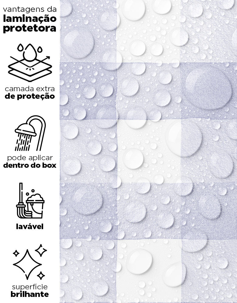 Papel de Parede Adesivo Xadrez Vichy Aquarela Lilás