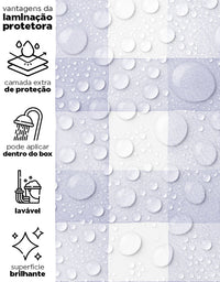 Papel de Parede Adesivo Xadrez Vichy Aquarela Lilás Com Película para áreas úmidas e molhadas 3,00x0,50m