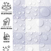 Papel de Parede Adesivo Xadrez Vichy Aquarela Lilás Com Película para áreas úmidas e molhadas 3,00x0,50m