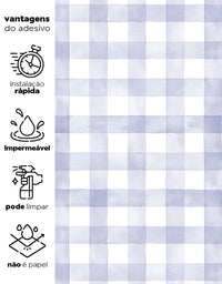 Papel de Parede Adesivo Xadrez Vichy Aquarela Lilás