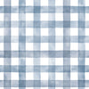 Papel de Parede Adesivo Xadrez Vichy Aquarela Azul Noturno