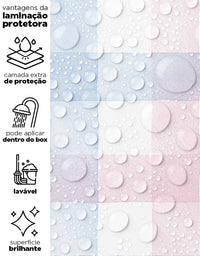 Papel de Parede Adesivo Xadrez Vichy Aquarela Azul e Rosa