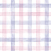 Papel de Parede Adesivo Xadrez Vichy Aquarela Rosa e Lilás
