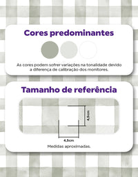 KIT DE 4 ROLOS - 1,50m x 50cm - Papel de Parede Adesivo Xadrez Vichy Aquarela Sálvia