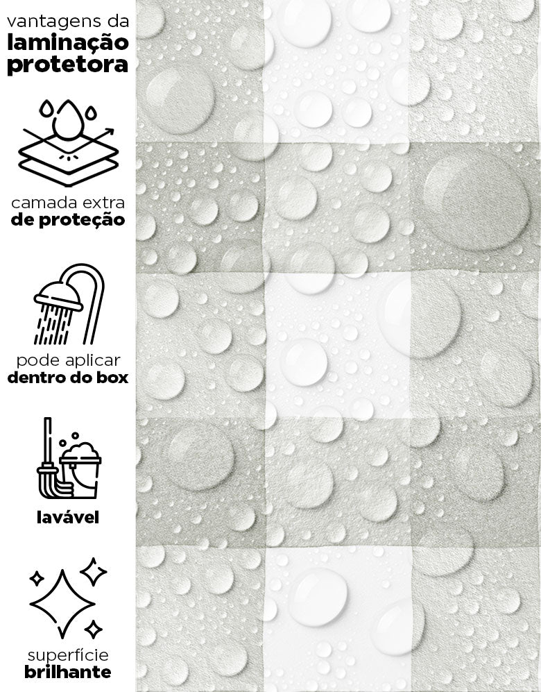 KIT DE 4 ROLOS - 1,50m x 50cm - Papel de Parede Adesivo Xadrez Vichy Aquarela Sálvia