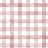 KIT DE 6 ROLOS - 1,00m x 50cm - Papel de Parede Adesivo Xadrez Vichy Aquarela Rosa Blush