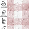 KIT DE 5 ROLOS - 1,00m x 50cm - Papel de Parede Adesivo Xadrez Vichy Aquarela Rosa Blush