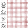 KIT DE 5 ROLOS - 1,00m x 50cm - Papel de Parede Adesivo Xadrez Vichy Aquarela Rosa Blush