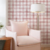 KIT DE 5 ROLOS - 1,00m x 50cm - Papel de Parede Adesivo Xadrez Vichy Aquarela Rosa Blush