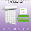 KIT DE 4 ROLOS - 3,00m x 50cm - Papel de Parede Adesivo Xadrez Vichy Aquarela Cinza Crômio