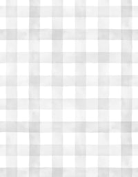KIT DE 4 ROLOS - 3,00m x 50cm - Papel de Parede Adesivo Xadrez Vichy Aquarela Cinza Crômio