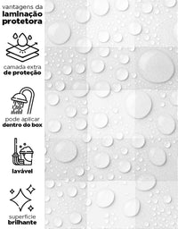 KIT DE 3 ROLOS - 3,00m x 50cm - Papel de Parede Adesivo Xadrez Vichy Aquarela Cinza Crômio