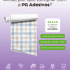 KIT DE 5 ROLOS - 1,00m x 50cm - Papel de Parede Adesivo Xadrez Vichy Aquarela Azul e Marrom