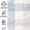KIT DE 5 ROLOS - 1,00m x 50cm - Papel de Parede Adesivo Xadrez Vichy Aquarela Azul e Marrom