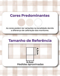 Papel de Parede Adesivo Xadrez Vichy Aquarela Nude